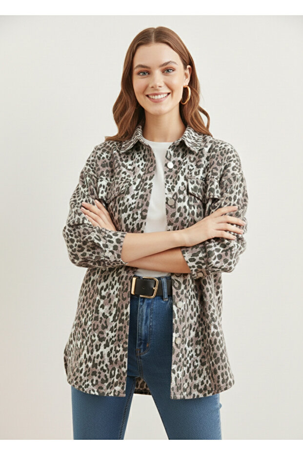 سترة نسائية بنقشة الفهد - 2