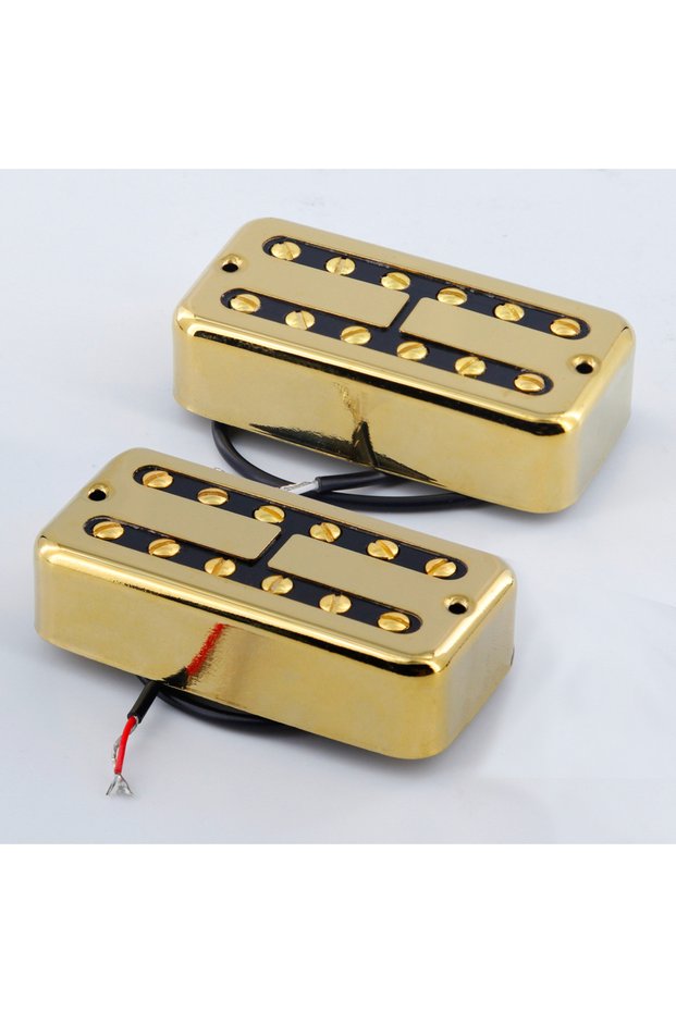 Gold NB Set FLEOR Alnico II Electric Guitar Neck/Bridge Humbucker Pickup for FT Style Guitar, Chrome