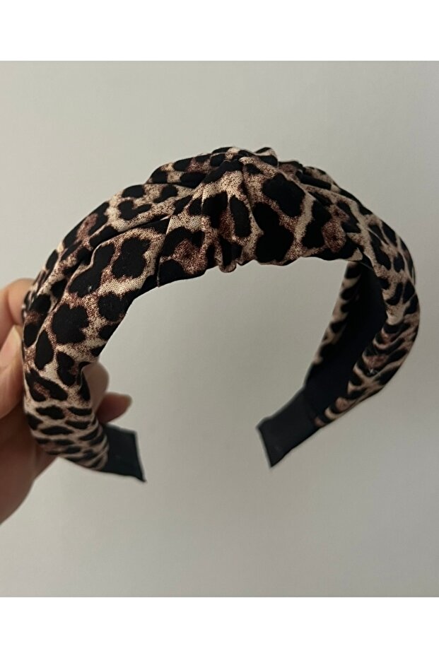 Bej Leopar Desenli Taç - 3