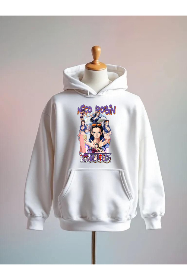 One Piece Printed Cotton 3 Thread O Oversized K Hooded Sweatshirt