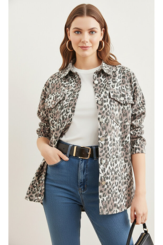 سترة نسائية بنقشة الفهد - 4