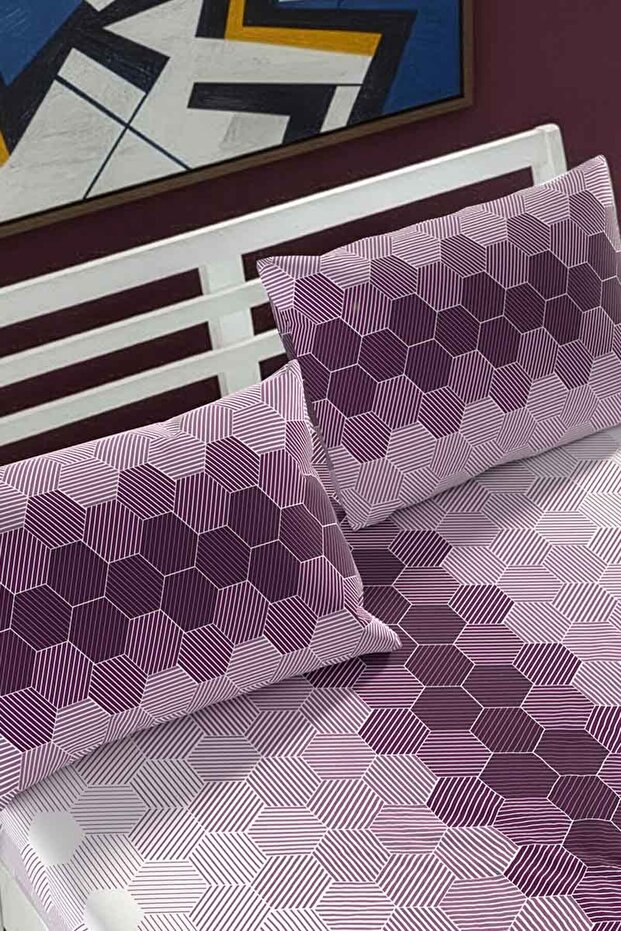 Deep Patterned Elastic Sheet Set - Single/Double/King Size - 5