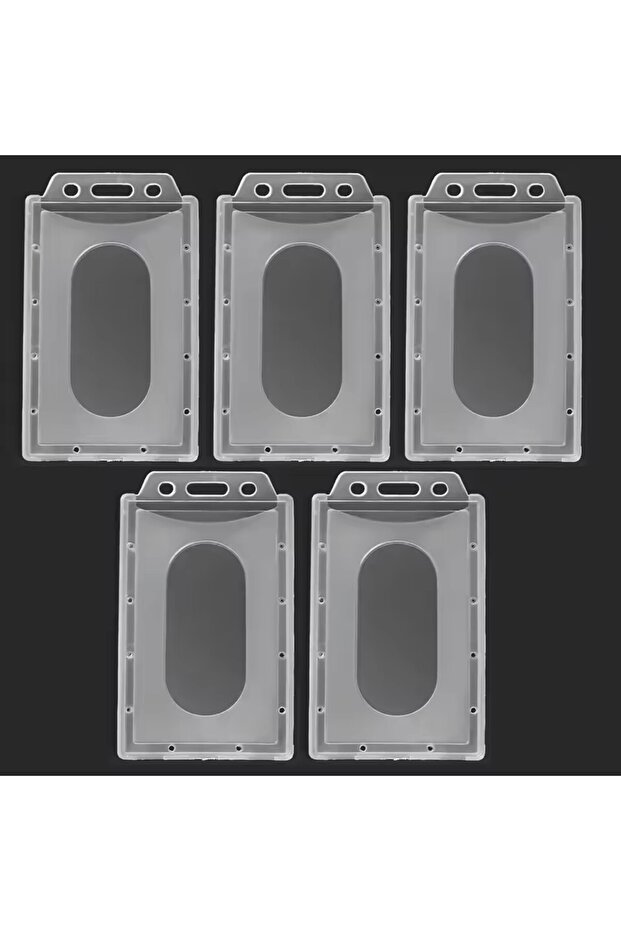 5PCS-B 20/5/1PCS Waterproof Clear Plastic PVC ID Card Name Badge Holder Transparent Business Card Sl