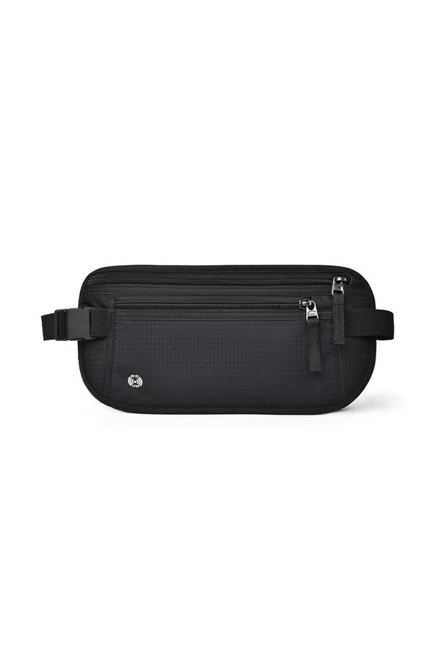 Black Invisible Travel Waist Pack Pouch for Passport Money Belt Bag Hidden Security Wallet Outdoor S
