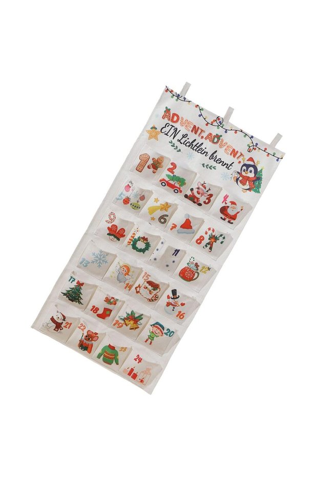 50x100cm as 2025 Wall Hanging Christmas Advent Calendar 24Days Christmas Countdown Calendar with 24