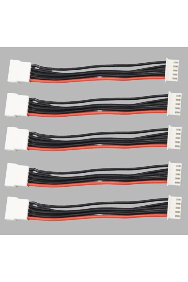 4S 10CM 5PCS 5PC Battery Balance Charger with Silicone Wire Extension Lead JST-XH Connector Adapter