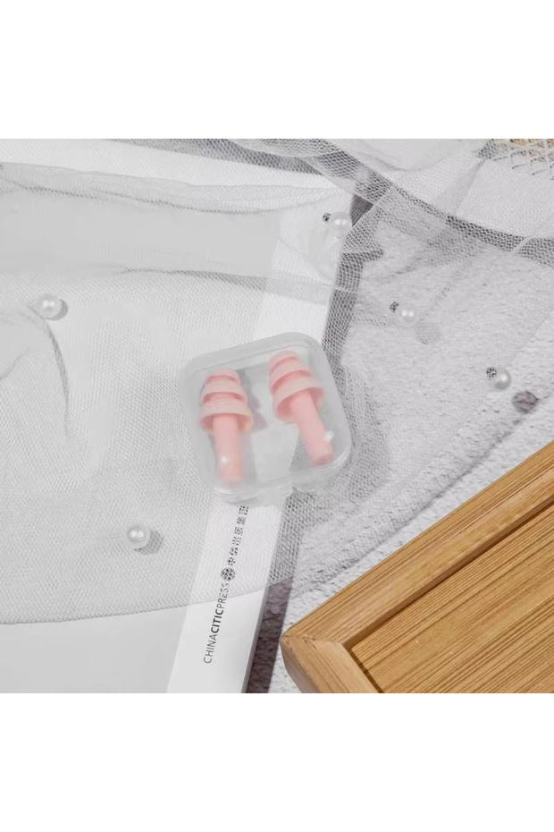 Pink A Pair of Soft Silicone Earplugs for Adults and Children Waterproof Swimming and Diving Ear Pro