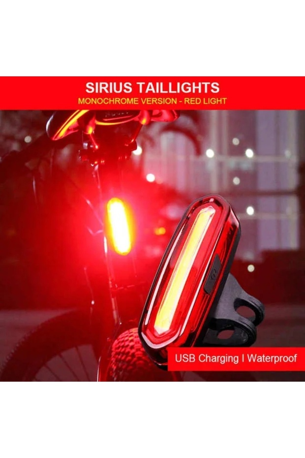 Red Bicycle Taillight MTB Red Light Bike Rear Light Cycling Warming Safety Lamp USB Rechargeable Led