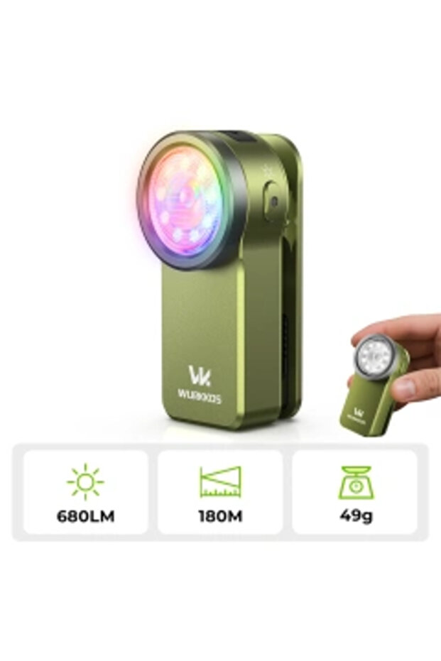 6000-6500K green Wurkkos HD03 680LM Mini Clip Light USB C Rechargeable Pocket Flashlight Spotlight/F