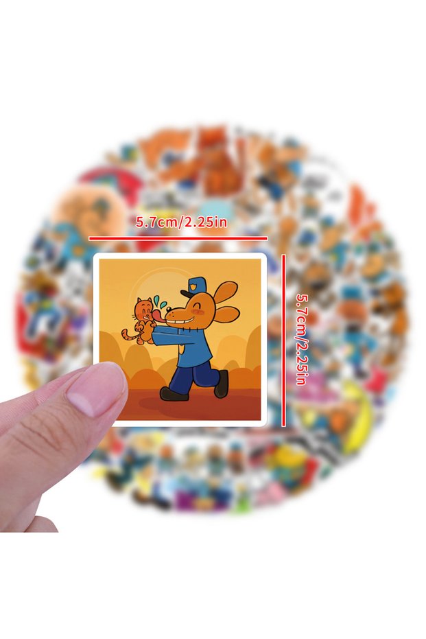55pcs 55PCS Cartoon Dog Man Detective Dog Cartoon Graffiti Stickers Luggage Bottle Helmet Stationary