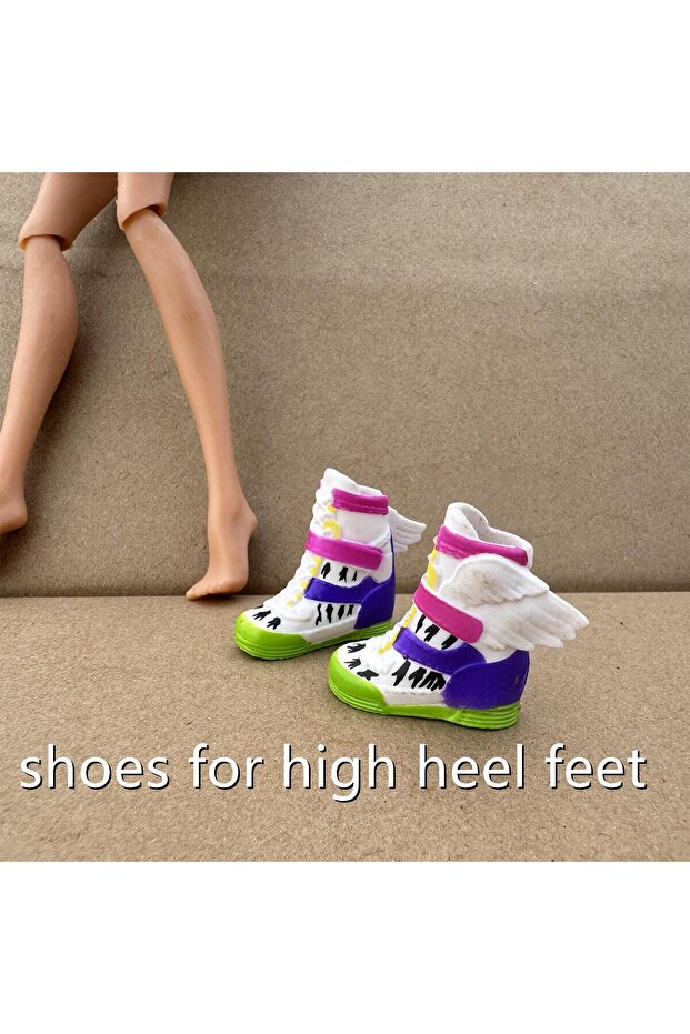 little defectives 1 pair shoes MC2 Doll Heads Joints Bodies Solid White Nude Dark Brown Skin Tone Gi