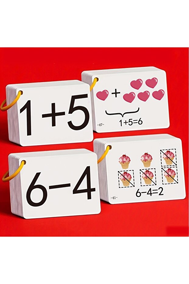 Jiajian 132 Cards with Addition and Subtraction Problems, a Complete Set to Help Young Children Deve
