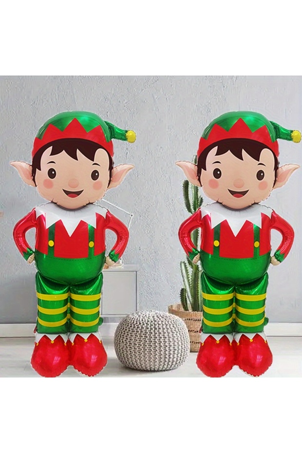 Other 2pcs 1/2pcs 61 Inch Standing Christmas Elf Balloons, Indoor and Outdoor Party Decorations, Chr