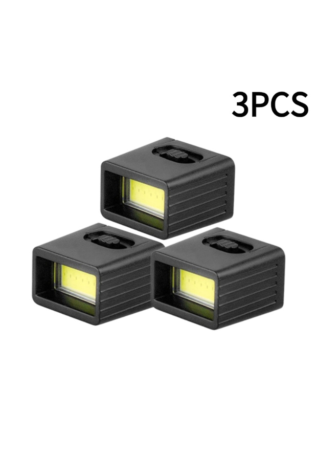 3 مصابيح يدوية صغيرة تعمل ببطارية 9 فولت، مزودة بإضاءة LED، وبطارية 6F22، وبطارية COB، وإضاءة خارجية، وإضاءة عمل.