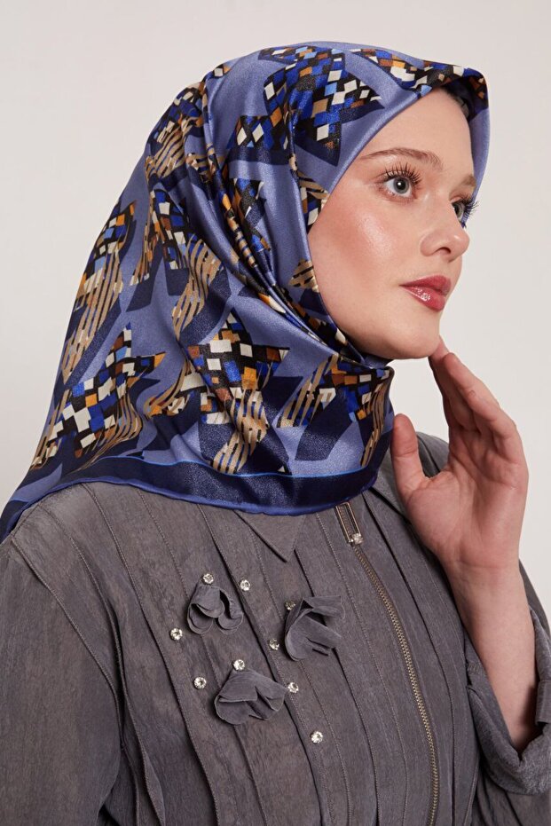 Houndstooth Geometric Sports Pattern Sparkly Crystal Scarf