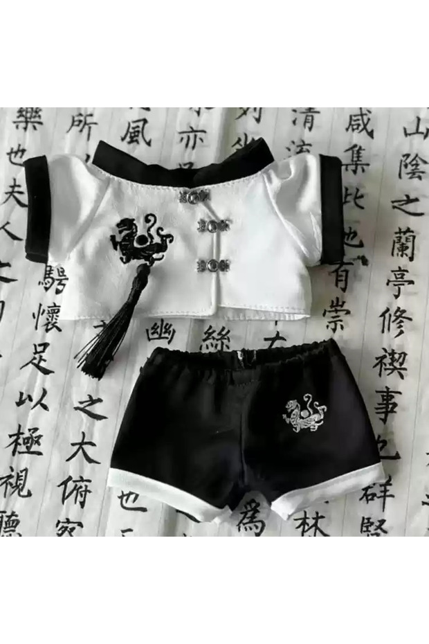 C 20cm Cotton Doll Clothes Ancient Chinese Style Four Big Beasts Suit Non-Attribute Kawaii Doll Out.