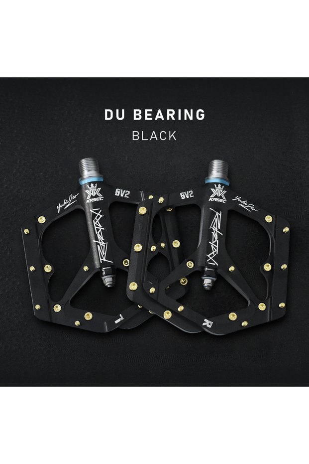 SV2 black KRSEC DU Bearings Bicycle Pedal CNC Aluminum Alloy Anti Slip MTB Road Bike Pedal Widen Ped