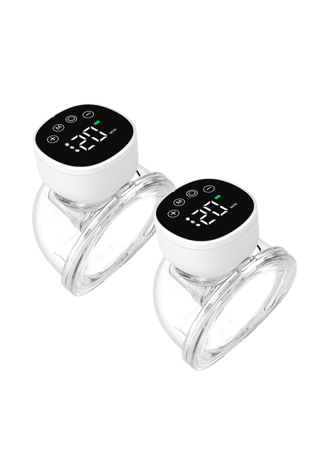 2pcs black 2pcs Wearable Breast Pum Hands Free Electric Breast Pump Silent Invisible Breast Pump 3 M