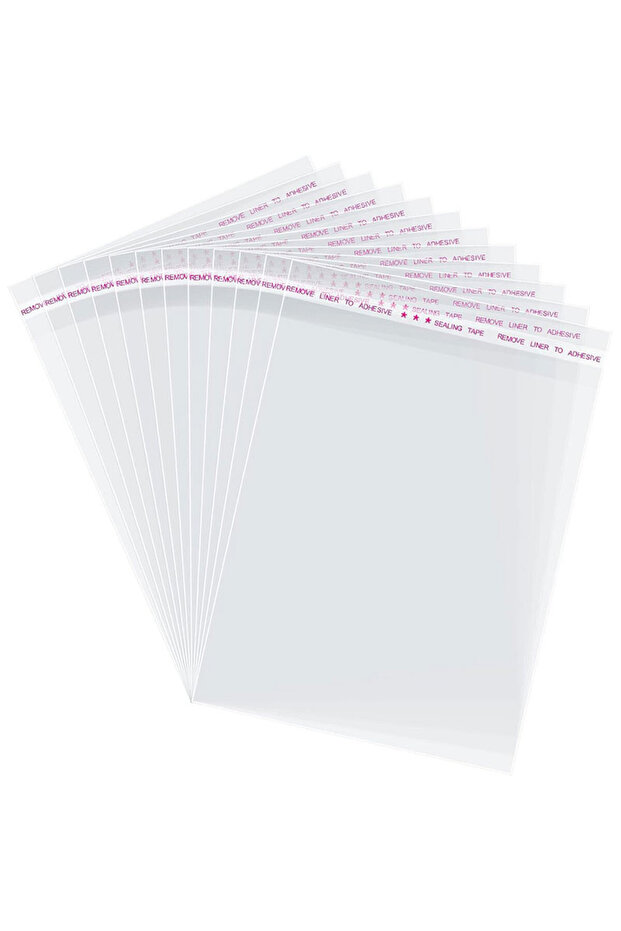 100PCS 28x40cm Clear 30/50/100pcs Self-Adhesive Transparent Plastic Bags,Various Sizes,OPP Gift Bags