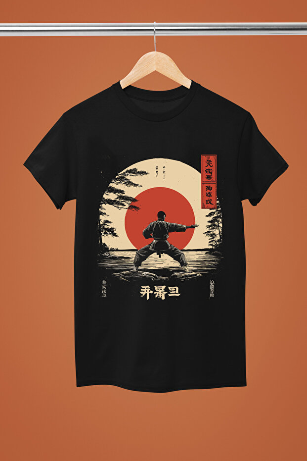 Karate Printed Cotton Short Sleeve Youth and Children's Tshirt