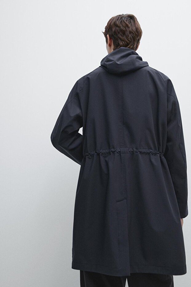 Kapüşonlu uzun parka - 3