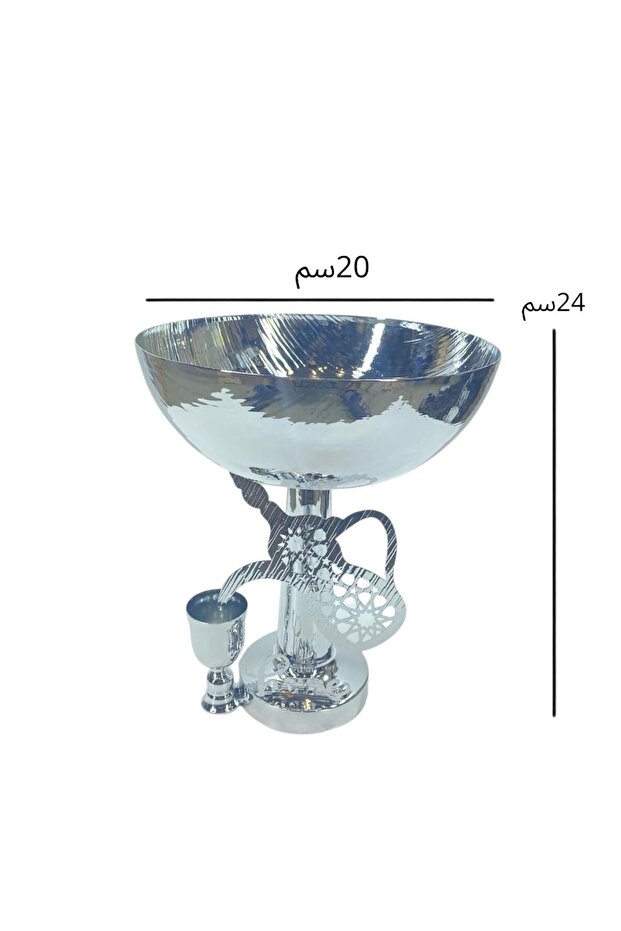 حامل ضيافه تقديم فضي مزخرف - 2