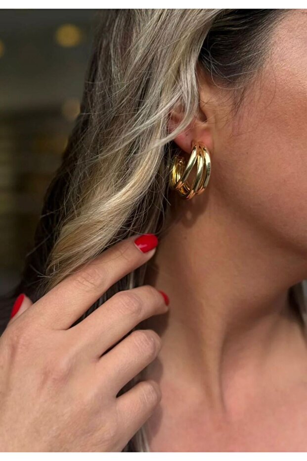 Women's Interlocking Hoop Earrings