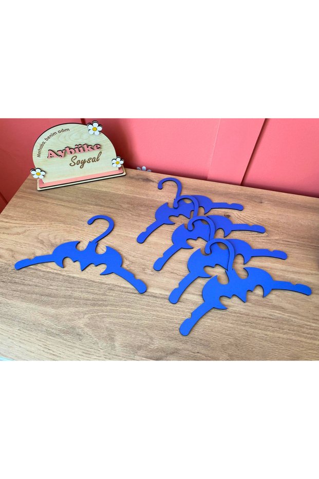Wooden Bat Themed Mdf Children's and Baby Hanger, Hanger Baby Hanger (7 Pieces)
