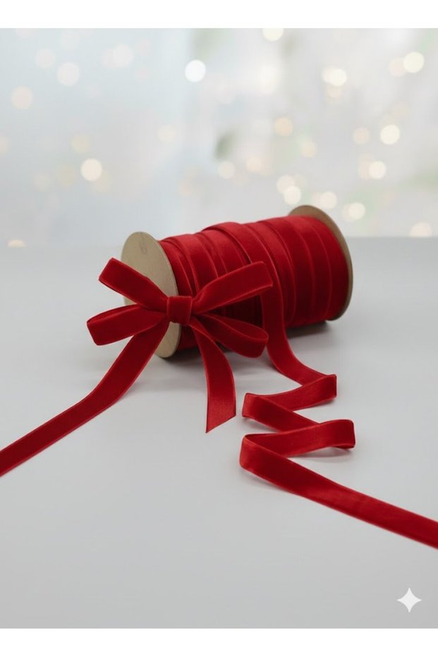 5 Meters Velvet Ribbon 1 cm Velvet Strip - Christmas Ornament Gift Wrapping Decoration Ribbon Bundle, Engagement,