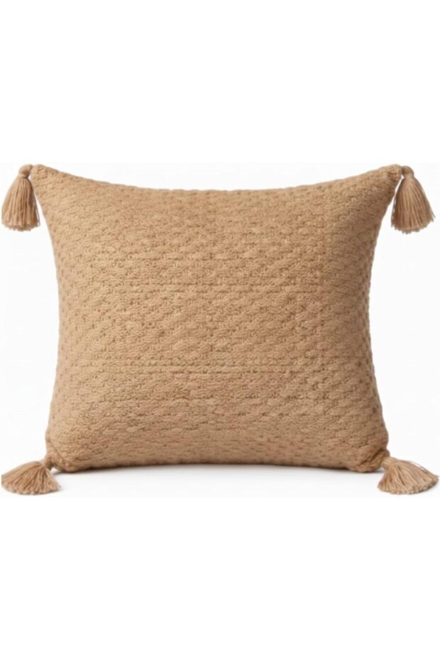 Premium Handwoven Decorative Pillow Cover with Tassels