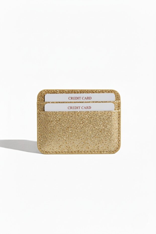 Glittery Shiny Mini Credit Card Holder Wallet 10X7 cm