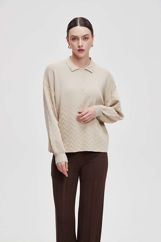 بلوزة شتوية طويلة وقصيرة سادة - 8