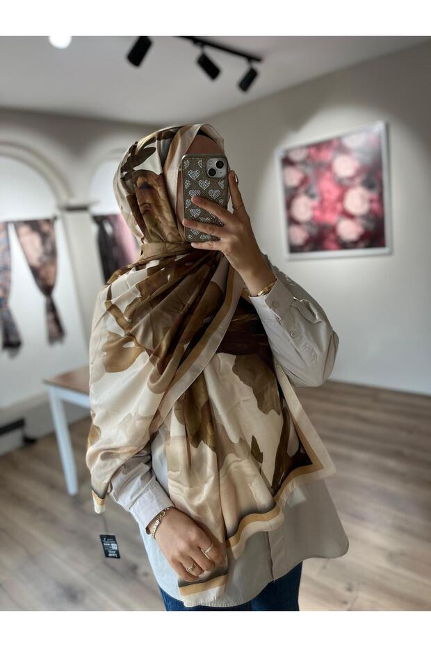 Soft Patterned Butter Shawl - 2