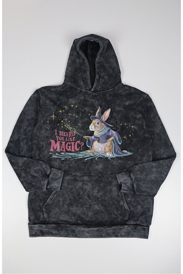 Unisex I Heard You Like Magic? Printed Hooded Washable Sweatshirt, Oversized Chappell Roan Hoodie