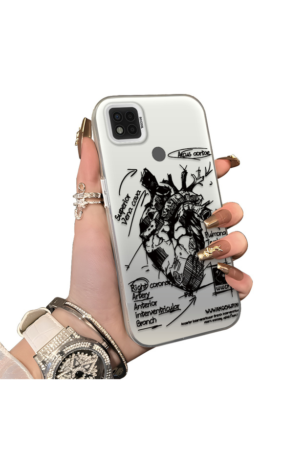 حافظة Xiaomi Poco C31 متوافقة مع الحافة السيليكونية الصلبة والمضادة للسقوط بنمط إبداعي - 1