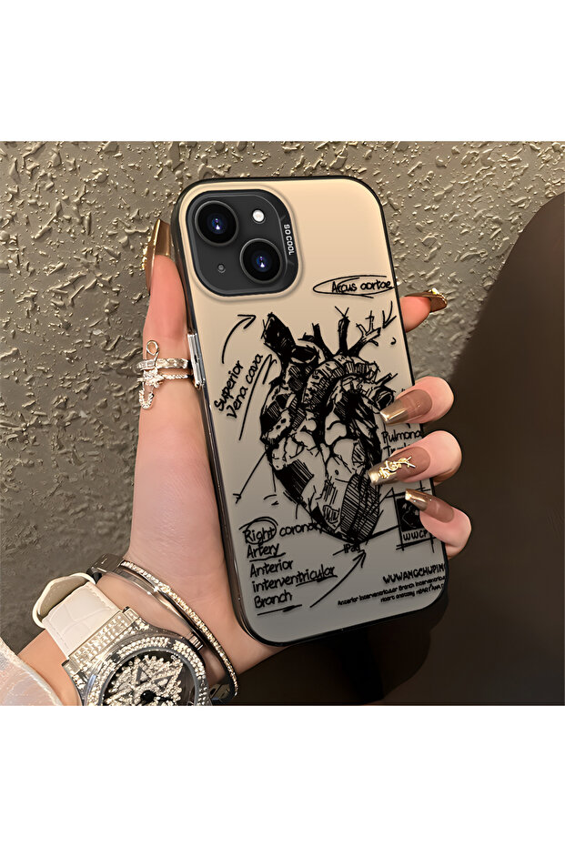 حافظة مضادة للسقوط من السيليكون المتوافقة مع هاتف iPhone 14 Plus/15 Plus، نمط إبداعي - 4