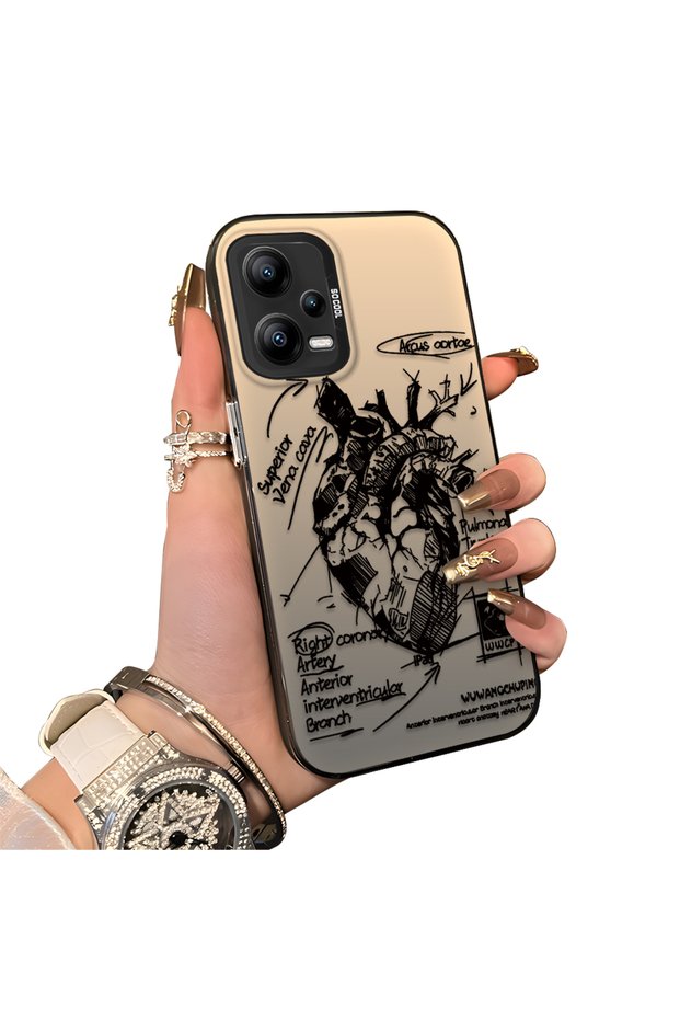 Xiaomi Poco X5 5g Compatible Silicone Edge Hard Back Anti-Fall Case Creative Patterned