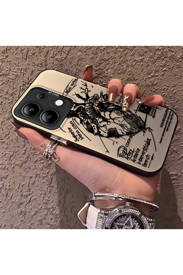 حافظة Xiaomi Redmi Note 13 متوافقة مع الحافة السيليكونية الصلبة والمضادة للسقوط، نمط إبداعي - 3