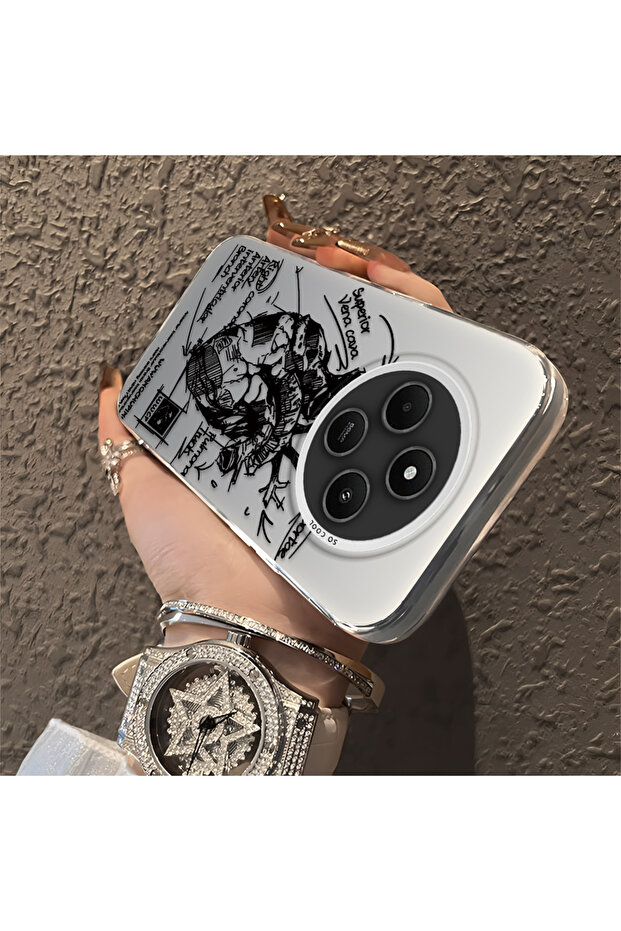 حافظة Xiaomi Redmi A4 المتوافقة مع الحافة السيليكونية الصلبة والمضادة للسقوط، بنمط إبداعي - 3