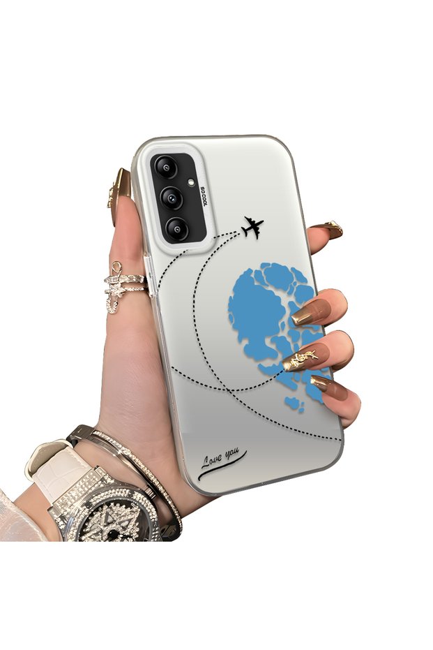Samsung Galaxy A14 Compatible Silicone Edge Hard Back Anti-Fall Valentine's Patterned Case