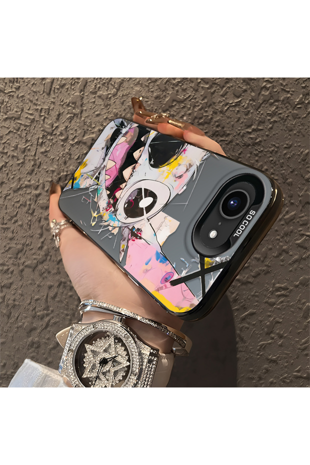 غطاء حماية متوافق مع آيفون 16e، مصنوع من السيليكون بحواف صلبة ومضاد للسقوط، بنمط مطرز - 3