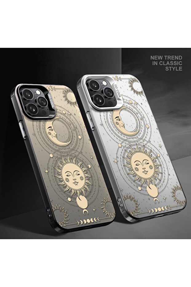 حافظة مضادة للسقوط من السيليكون المتوافقة مع هاتف iPhone 16 Pro Max ذات نمط القمر - 8