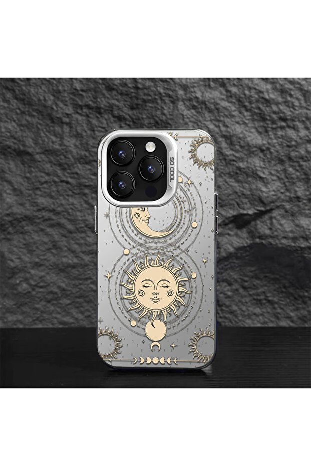 حافظة مضادة للسقوط من السيليكون المتوافقة مع هاتف iPhone 15 Plus/14 Plus، بنمط القمر - 7