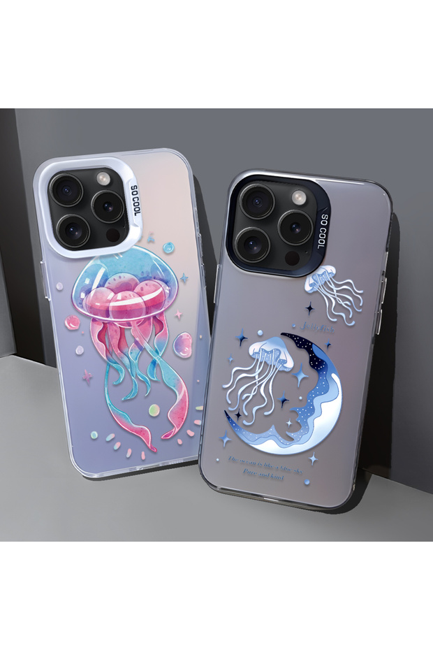 حافظة مضادة للسقوط من السيليكون المتوافقة مع هاتف iPhone 16e، بنمط سمكة إسفنجية - 8