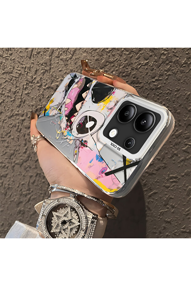 حافظة متوافقة مع هاتف Xiaomi Redmi Note 13 مصنوعة من السيليكون الصلب ومضادة للسقوط ونمط مطرز - 4