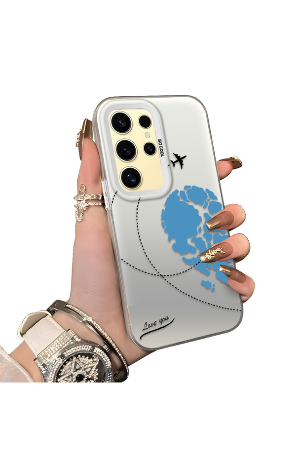 Samsung Galaxy S24 Ultra Compatible Silicone Edge Hard Back Anti-Fall Valentine's Patterned Case