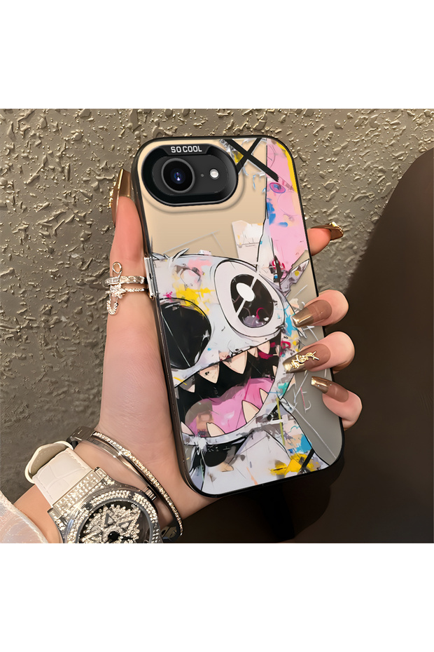 غطاء حماية متوافق مع آيفون 16e، مصنوع من السيليكون بحواف صلبة ومضاد للسقوط، بنمط مطرز - 4