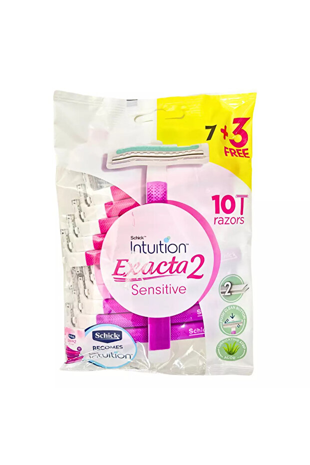 Intuition Exacta2 Sensitive Razor For Women- 7+3pcs