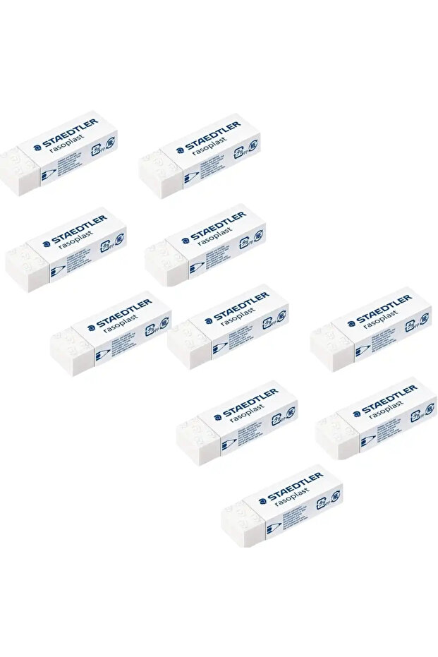 Rasoplast White Dust Free Eraser- 10pcs