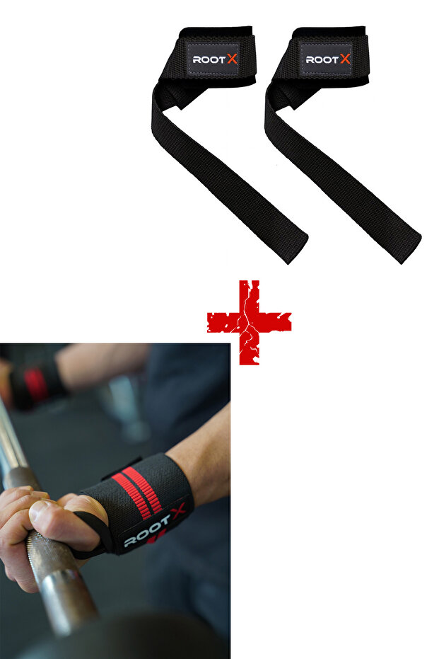 WRIST WRAPS BİLEKLİK - PADDED LIFTING STRAPS 2' Lİ SET - 1